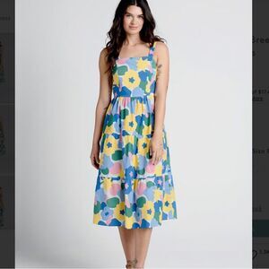 Princess Highway ModCloth Organic cotton Blossoms In The Breeze Midi Dress